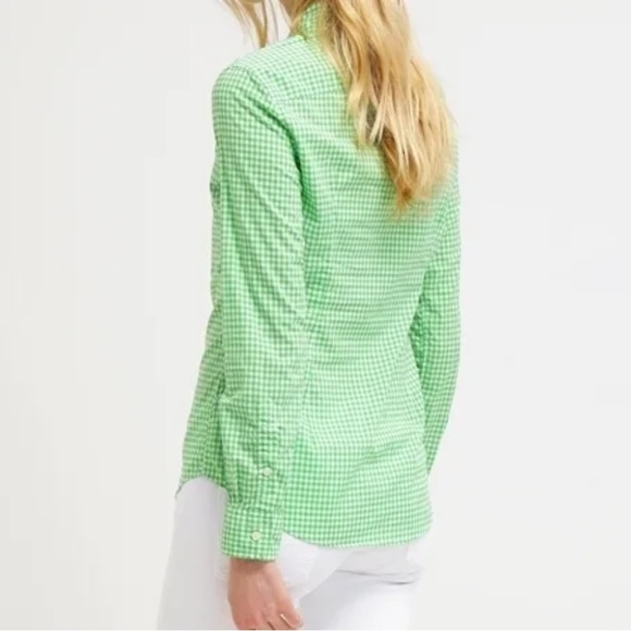 Polo Ralph Lauren Green Gingham Purple Pony Long Sleeve Button Down Cotton Large - Picture 4 of 10